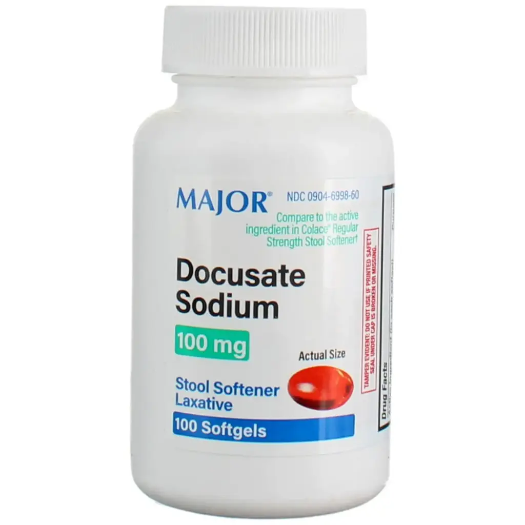 Docusate Sod, 100mg Softgel Caps, 100's
