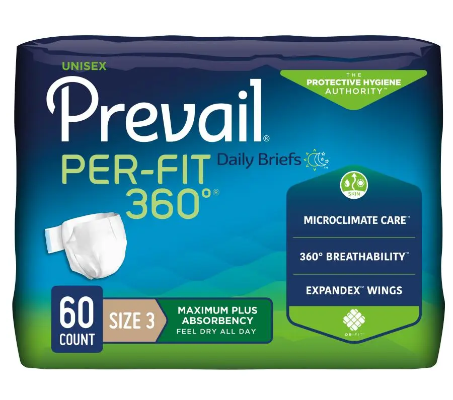 Briefs, Per-Fit 360 Max Plus Absorbency, XLg 60/Cs