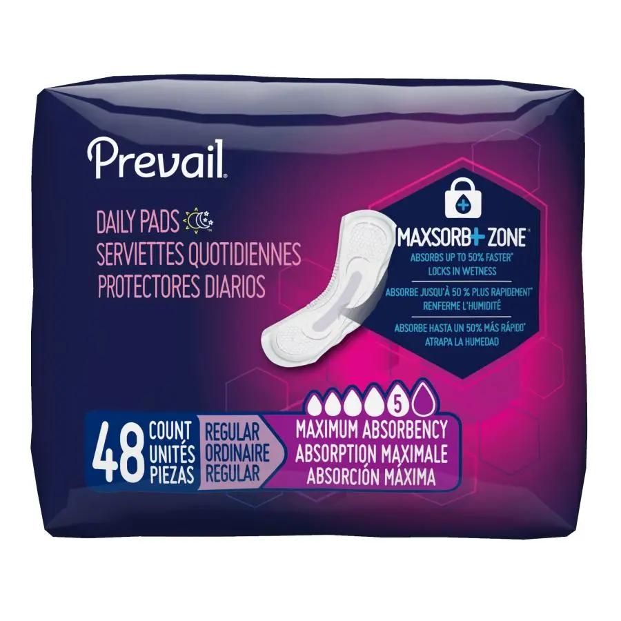 Bladder Control Pad, Maximum, 48/Pk, 192/Cs