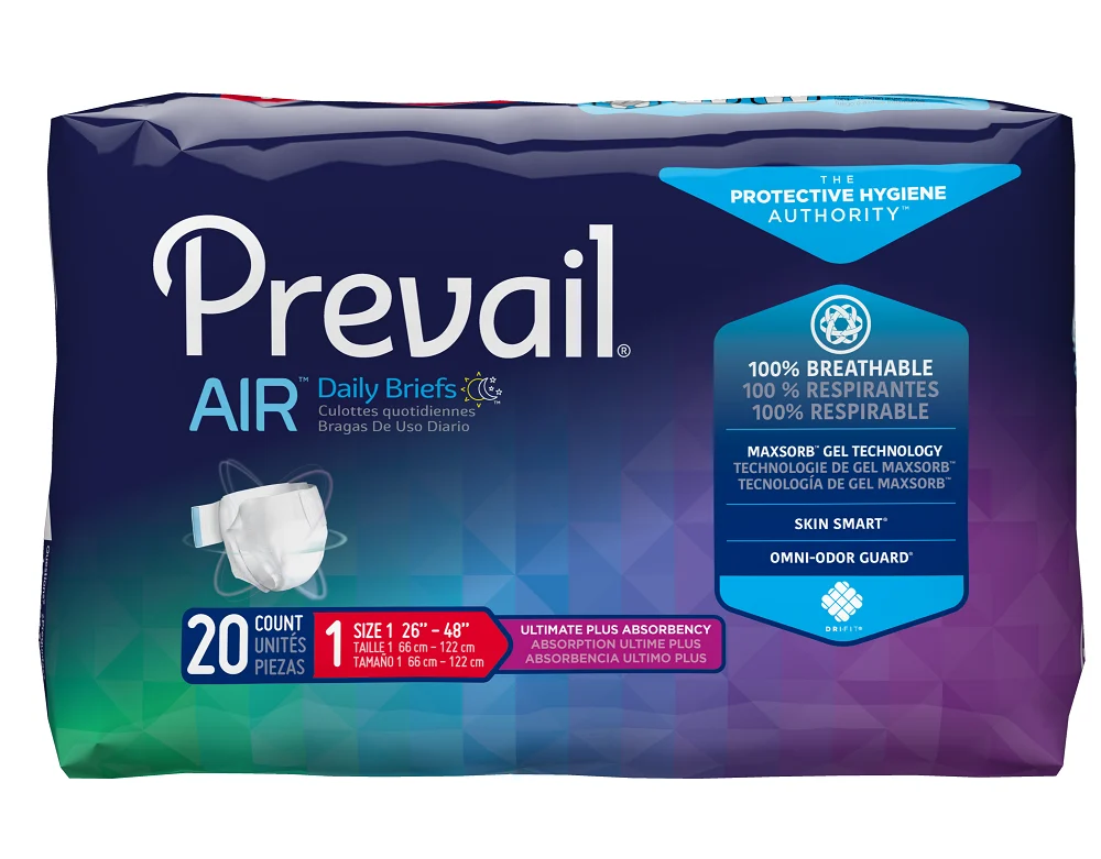 Briefs, Prevail Air Ultimate Absorbency, Med 80/Cs