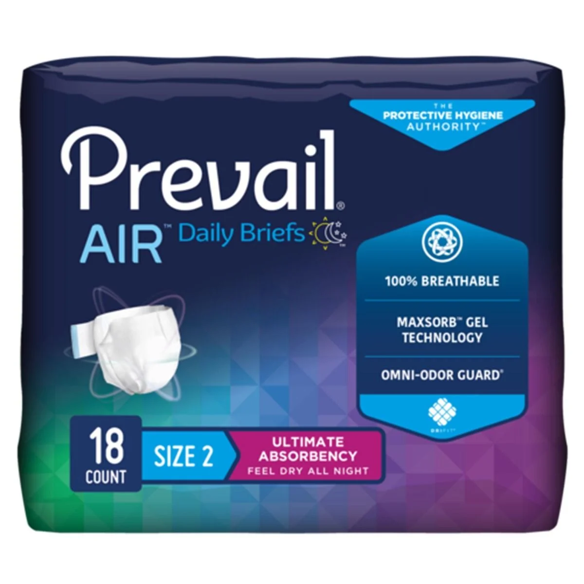 Briefs, Prevail Air Ultimate Absorbency, Lg 72/Cs