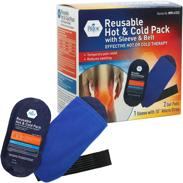 Reusable Hot/Cold Pack, 10.4" X 5.3", W/Sleeve & Belt, 24/Cs
