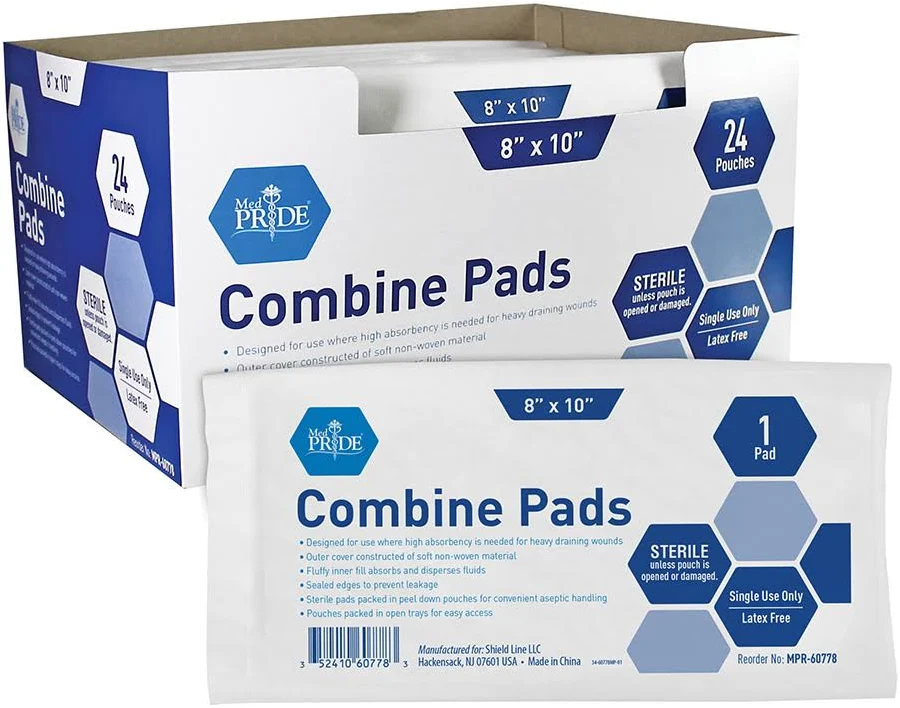 Abdominal Pad, Sterile 8 X 10, 1/Pouch, 24/Bx