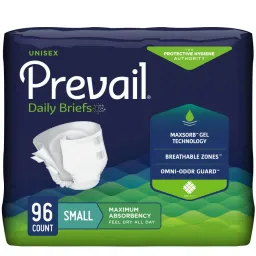 Briefs, Prevail Max Absorbency, Sm 6/16Pk, 96/Cs