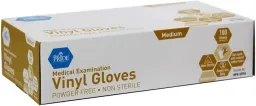 Gloves, Exam Vinyl P/F, Med 100/Bx