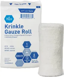 Krinkle Gauze Roll, Sterile, 100/cs.                          