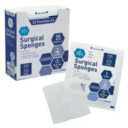 Gauze Sponge Sterile 2's, 4x4 8 Ply, 25/Bx          