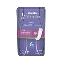 Bladder Control Pads, Max Long, 14", 4/39Pk, 156/Cs