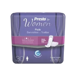 Bladder Control Pads, Max Regular, 12", 6/30Pk, 180/Cs