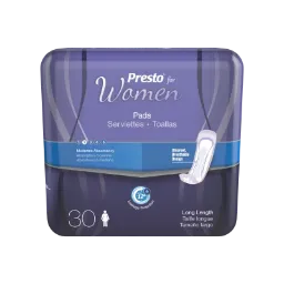 Bladder Control Pads, Moderate Long, 12", 6/30Pk, 180/Cs