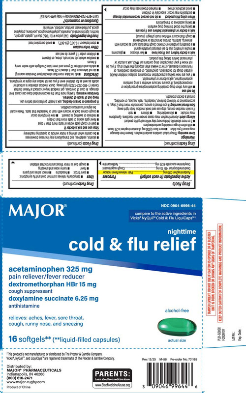 Nightime Cold & Flu Relief Softgel Caps, 16's