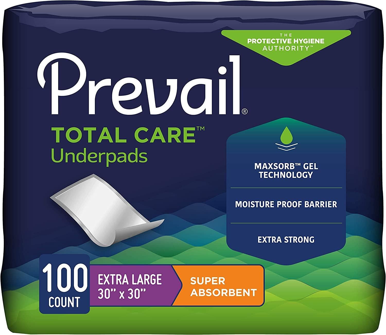 Underpads, 30 X 30 Super Absorbent, 4/25Pk, 100/Cs
