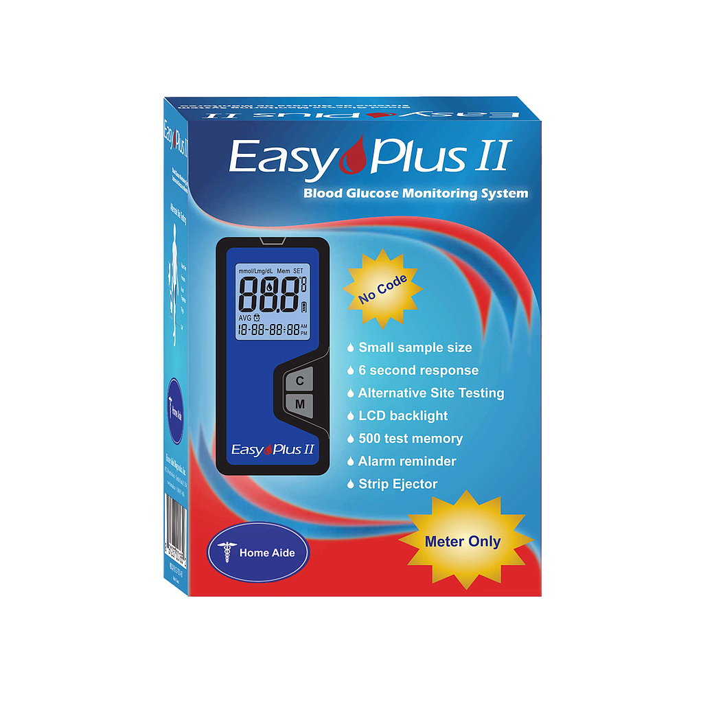 Easy Plus II Glucose Monitor Only