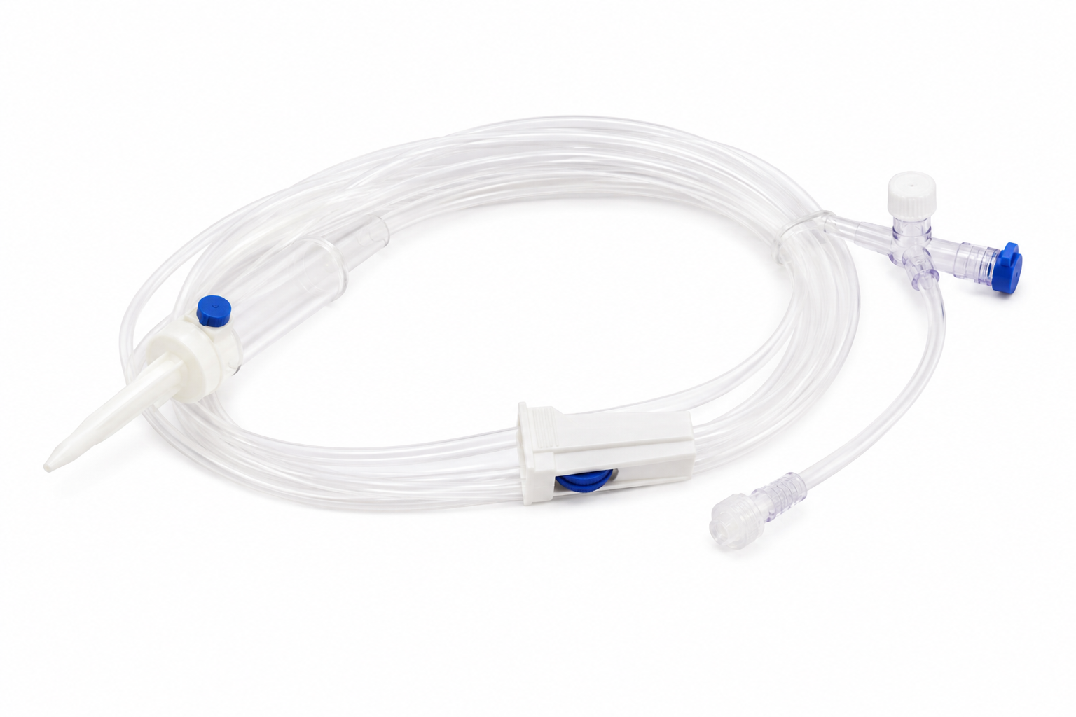 Flow Regulator IV Set, 100" W/Needle Free Site, 50/Cs