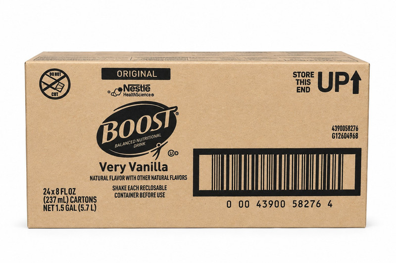 Boost, ORIGINAL Very Vanilla 8 oz Bottles, 24/Cs