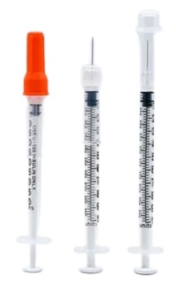 Safety Insulin Syringe, (Twist Lock) 1ml 29g X 1/2", 100/Bx