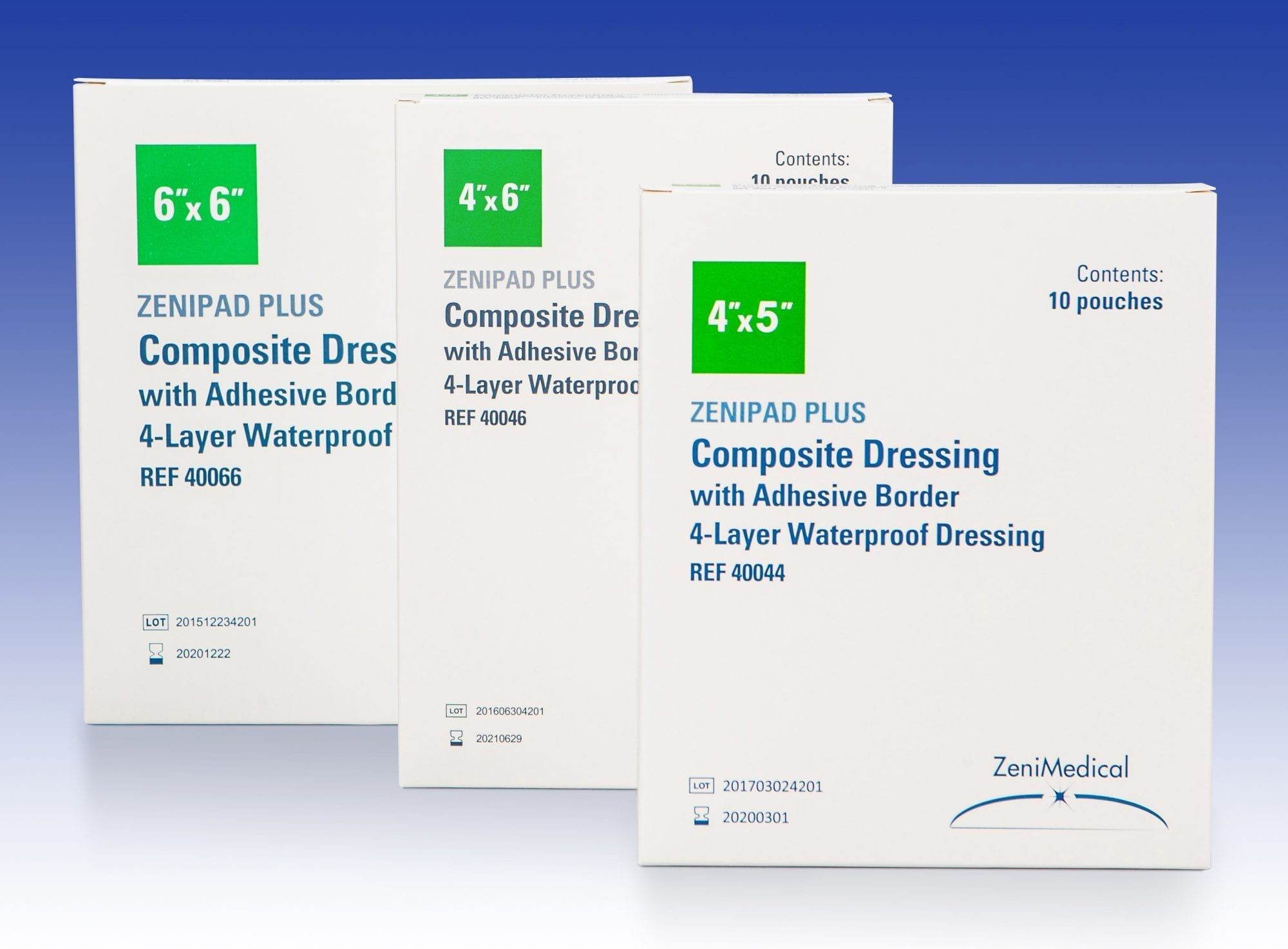 ZeniPad Plus, Composite Dressing W/Adhesive Border, 2 X 2 10/Bx