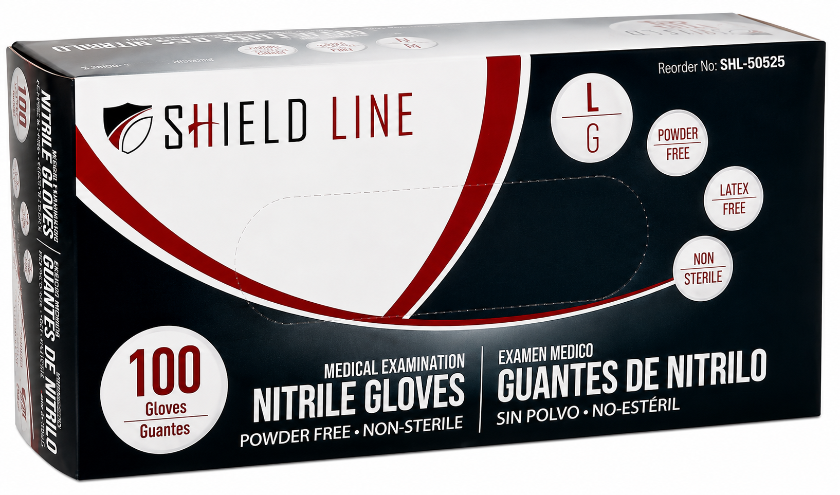 Gloves, Exam Nitrile P/F, Lg 100/Bx