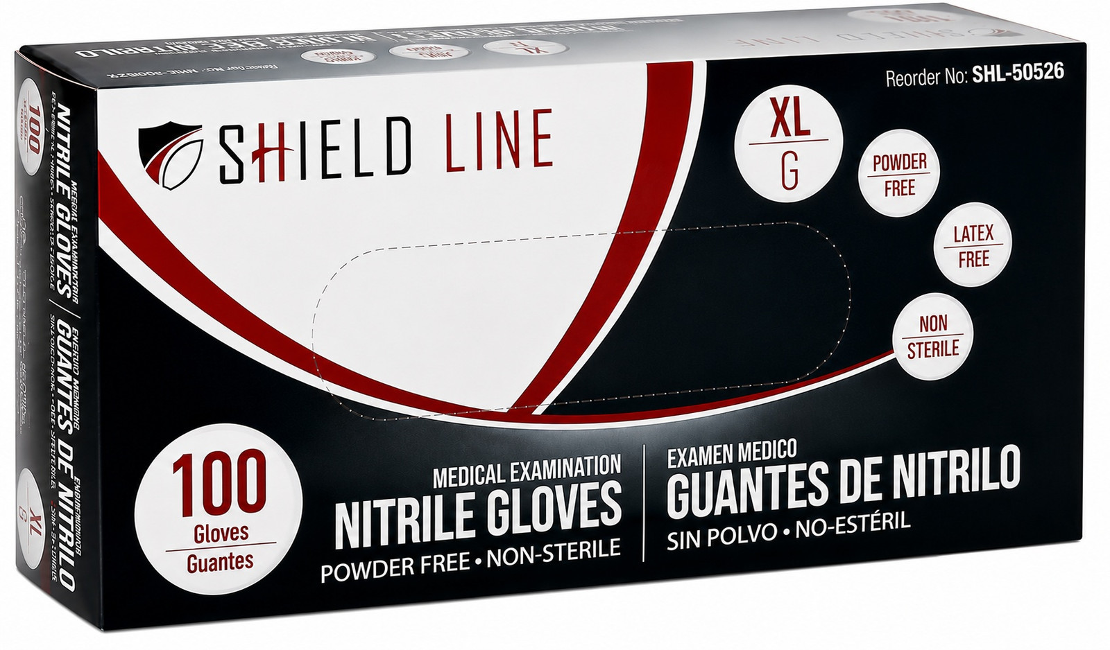 Gloves, Exam Nitrile P/F, XLg 100/Bx