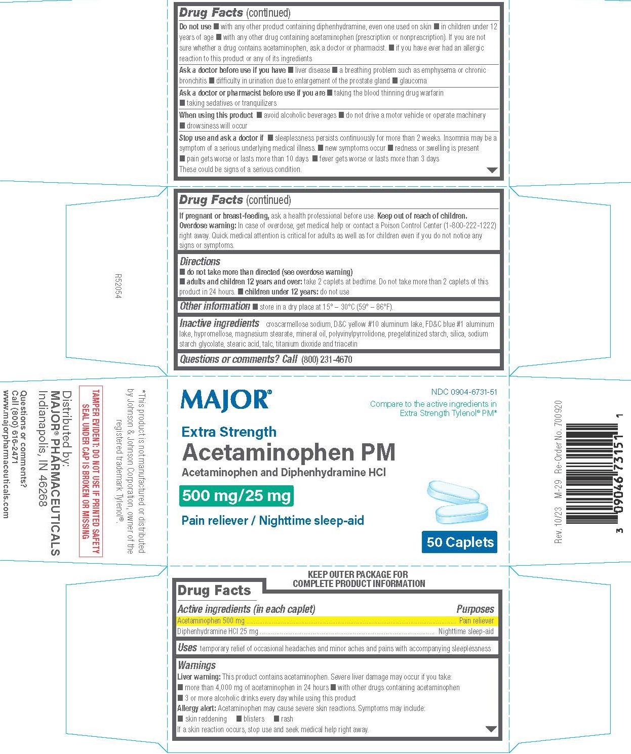 Acetaminophen PM Cap, 50's