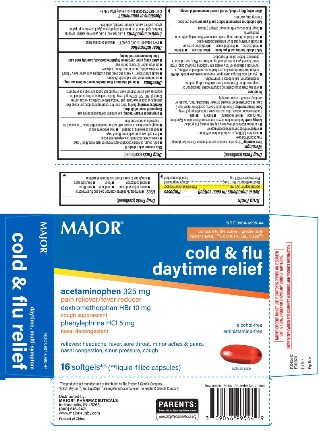 Cold & Flu Daytime Relief Cap 16's