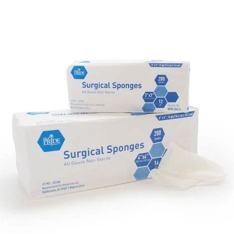 Gauze Sponge, Non-Sterile 4 X 4 12 Ply, 200/Pk