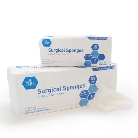 Gauze Sponge Non-Sterile, 4x4, 12 Ply, 200/Pk