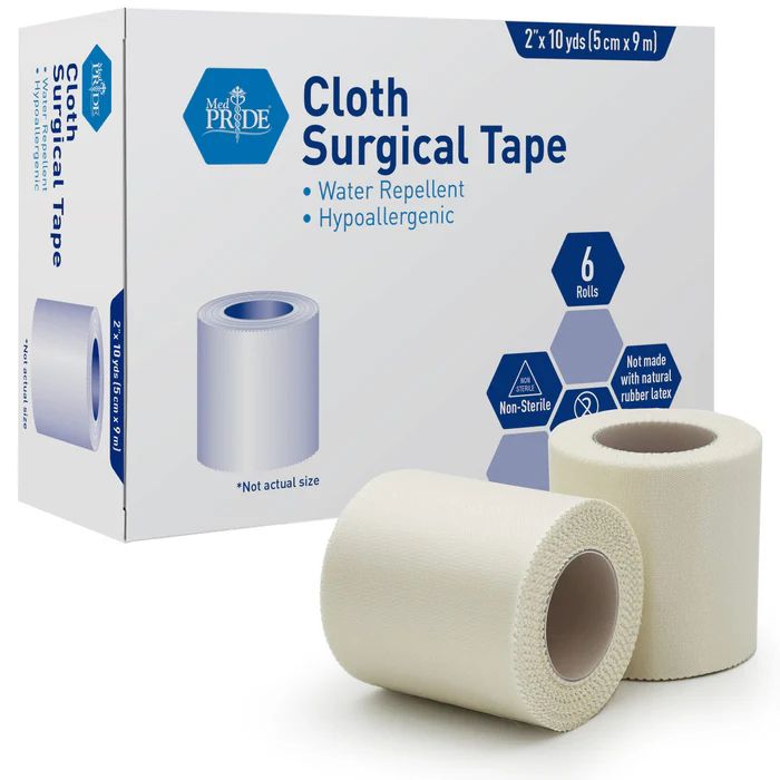 Surgical Tape, Cloth 2" X 10 Yds, 6/Bx