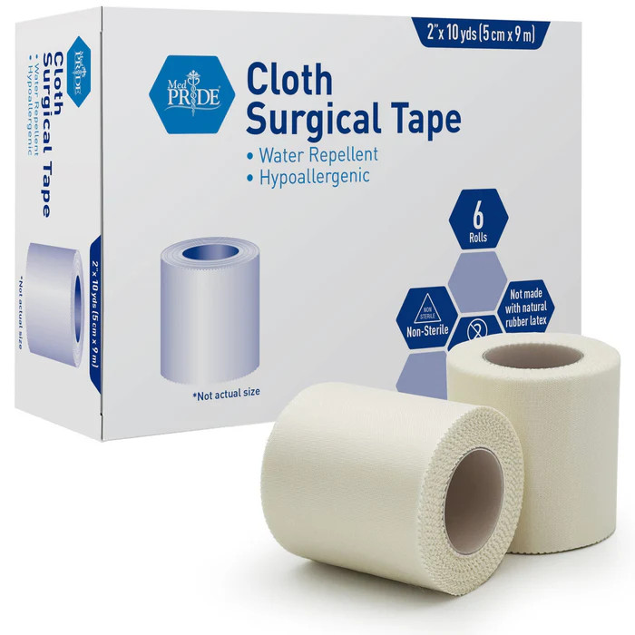 Surgical Tape, Cloth 2" X 10 Yds, 6/Bx