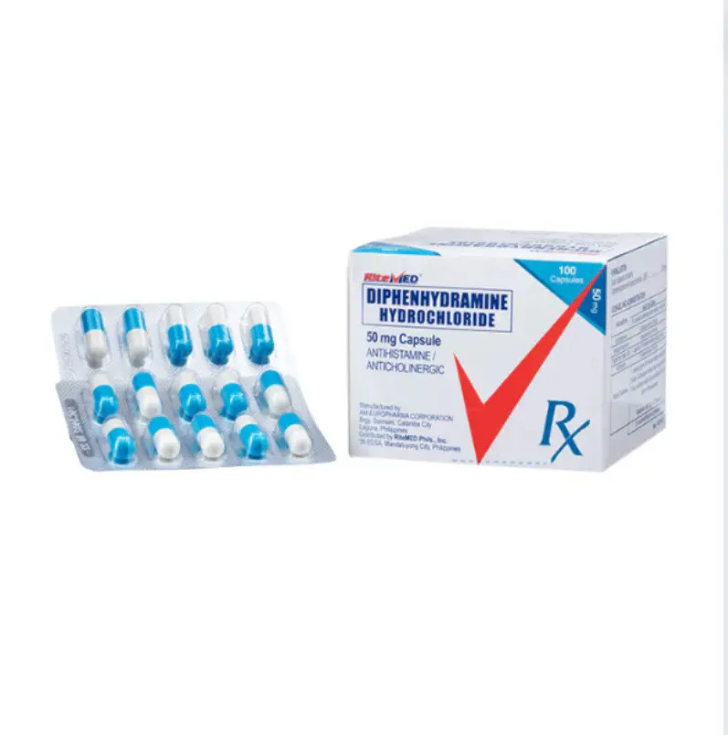 Diphenhydramine HCL 50mg Caps 100's