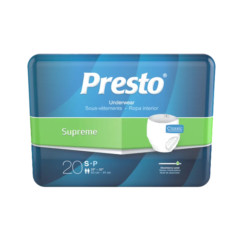 Pull-Ups, Presto Classic Supreme, Sm (26"-32"), 4/20Pk, 80/Cs
