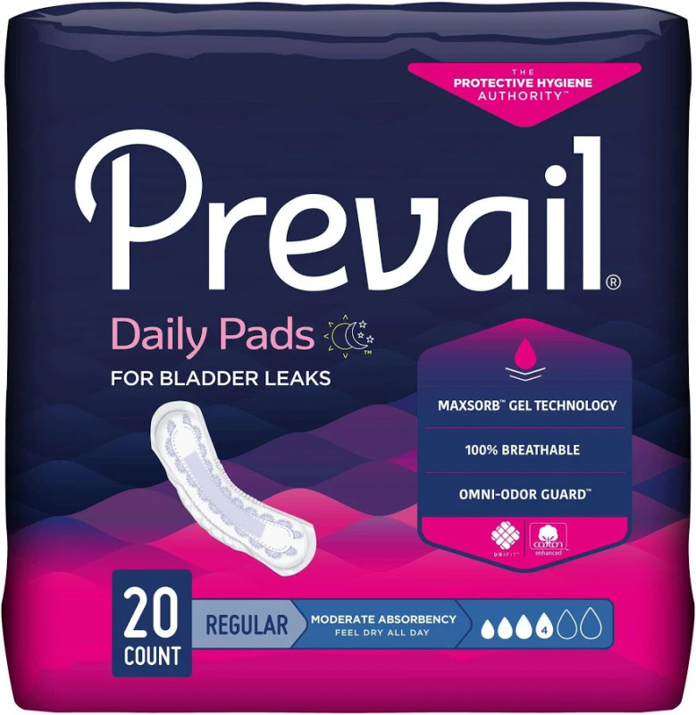 Bladder Control Pad, Moderate, 9/20Pk, 180/Cs